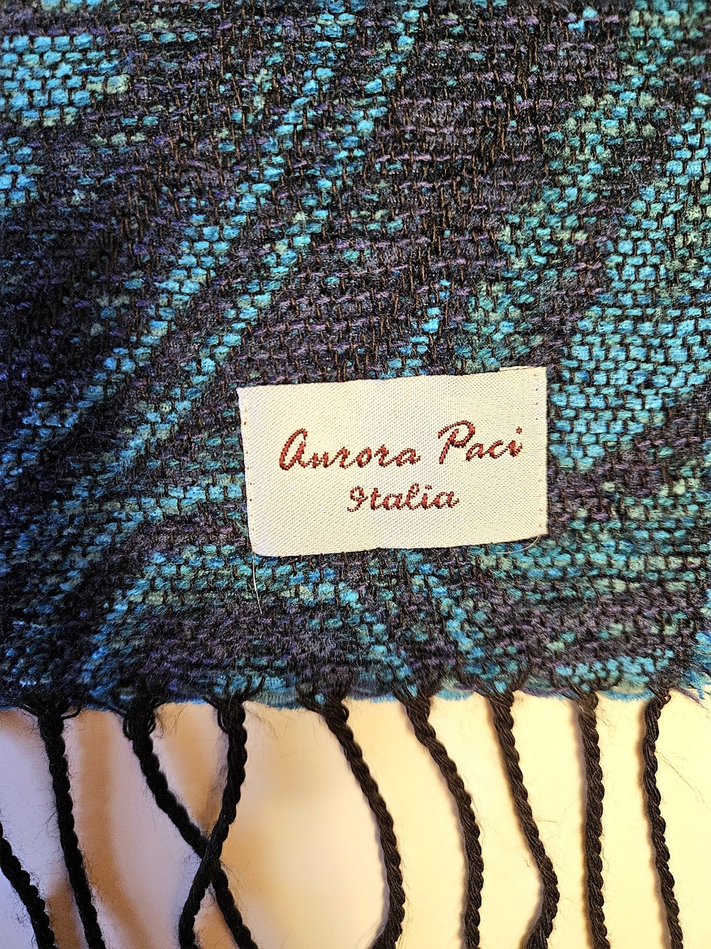 Blue Paisley Women's Scarf Wrap - Picture 4 of 5